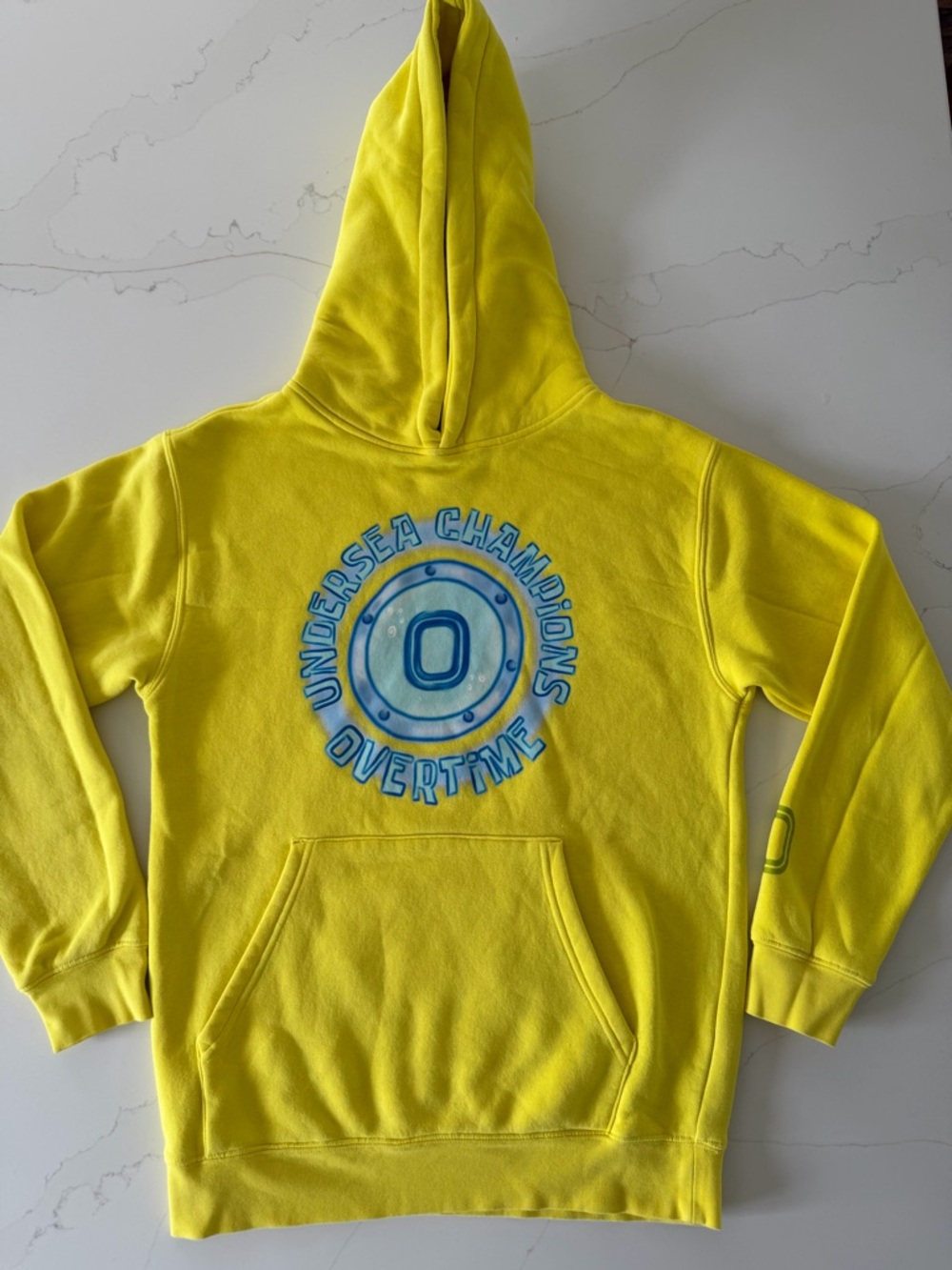 SpongeBob Squarepants Bright Yellow Logo Fleece Overtime Hoodie